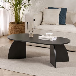 Nordure Melina Mesa de Café Negro Madera